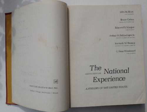 Beispielbild fr The National Experience; a History of the United States zum Verkauf von Wonder Book