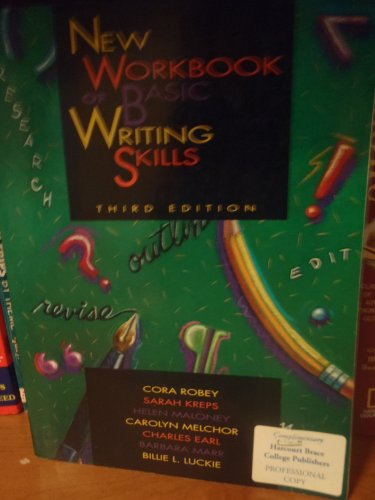 9780155657311: NEW WORKBOOK OF BASIC WRITINGSKILLS 3E