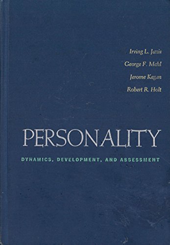 9780155695856: Personality: Dynamics, Development, and Assessment.