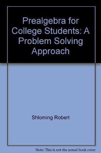 9780155711013: Prealgebra for College Students: A Problem Solving Approach