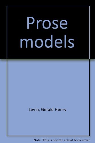 Stock image for Prose Models for sale by Crotchety Rancher's Books