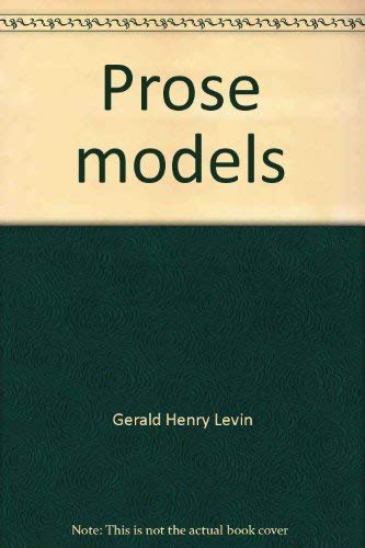 Stock image for Prose Models for sale by Crotchety Rancher's Books