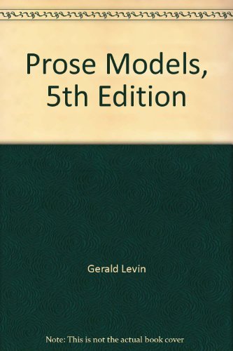 9780155722804: Title: Prose Models 5th Edition