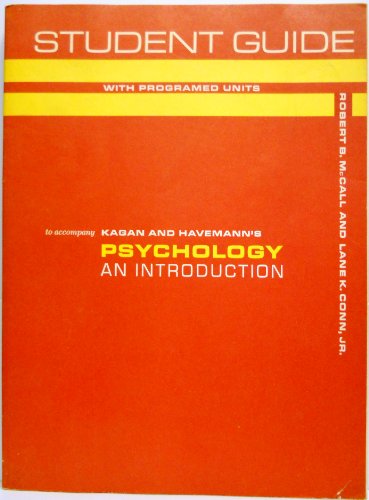Imagen de archivo de Student guide with programed units to accompany Kagan and Havemann's Psychology: an introduction a la venta por Wonder Book