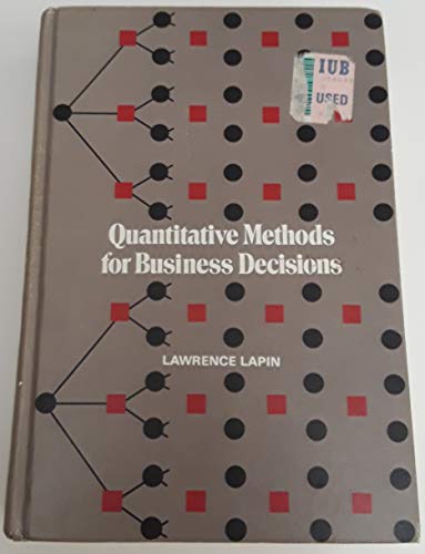 Beispielbild fr Quantitative Methods for Business Decisions zum Verkauf von NEPO UG