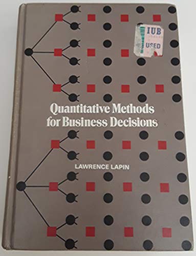 9780155743175: Quantitative methods for business decisions