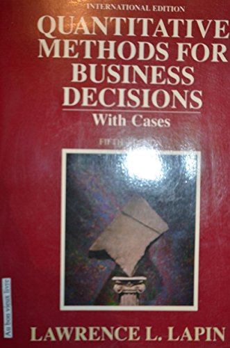 9780155743311: Quantitative Methods for Business Decisions