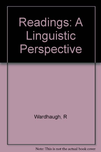 Stock image for READING: A LINGUISTIC PERSPECTIVE for sale by POQUETTE'S BOOKS