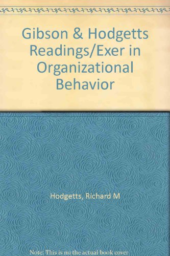 9780155758087: Readings and Exercises in Organizational Behavior