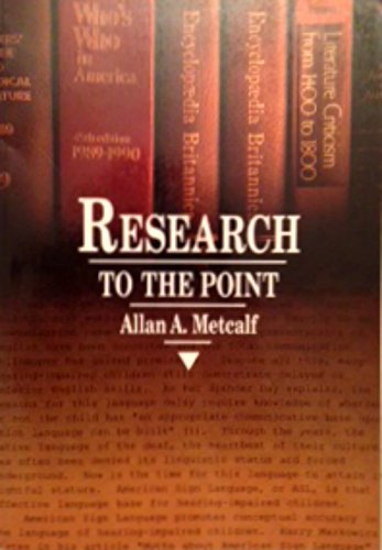 RESEARCH TO THE POINT (9780155766044) by METCALF