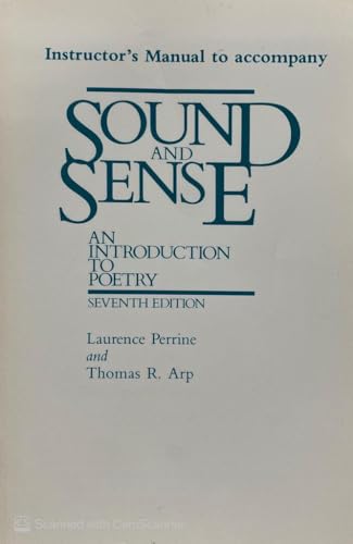 9780155826090: Sound and Sense an Introduction to Poetry/Instructors Manual