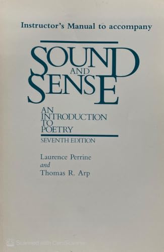 9780155826090: Instructor's Manual to Accompany Sound and Sense: An Introduction to Poetry, 7th Edition