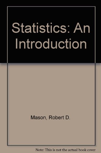 Statistics: An Introduction (9780155835290) by Robert D. Mason; Douglas A Lind