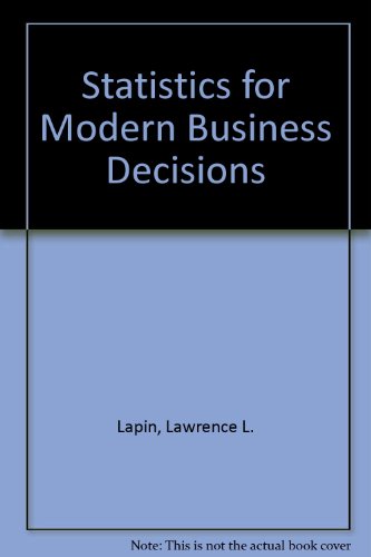9780155837058: Statistics for Modern Business Decisions