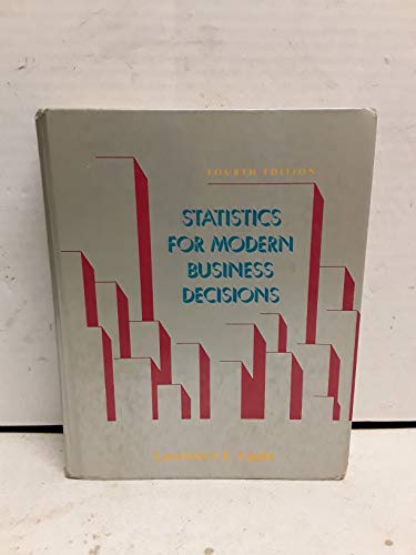 Stock image for Statistics for modern business decisions for sale by Wonder Book