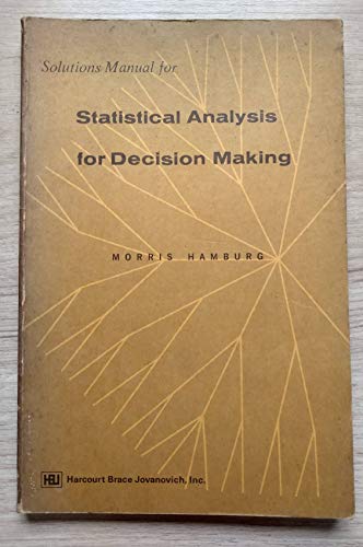 Imagen de archivo de Statistical Analysis for Decision Making a la venta por NEPO UG