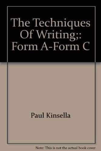 Imagen de archivo de The Techniques of Writing: Form A a la venta por Better World Books