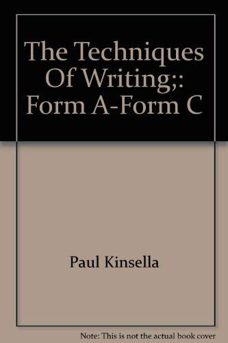 9780155897175: The Techniques of Writing Form A