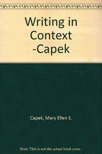 Imagen de archivo de Writing in Context -Capek a la venta por Better World Books