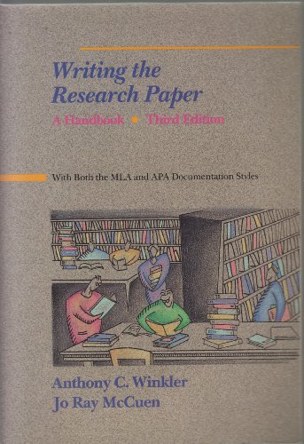 9780155982925: Winkler/Mccuen Writing the Research Paper:Hndbk 3e