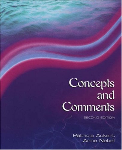 Stock image for Concepts and Comments for sale by Better World Books