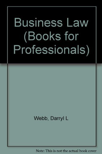 Imagen de archivo de Business Law (Books for Professionals) a la venta por Wonder Book