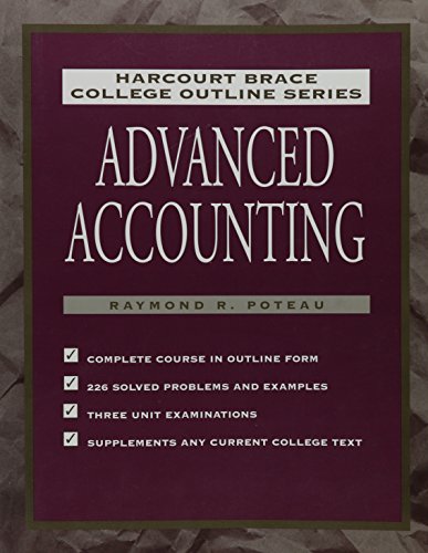 9780156015103: College Outline: Advanced Accounting