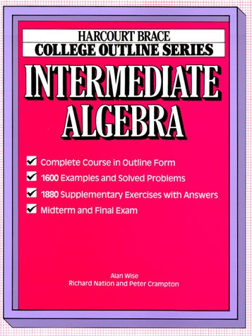 9780156015226: College Outline for Intermediate Algebra