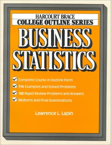 9780156015530: Business Statistics (College Outline S.)