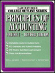 Stock image for Principles of Accounting (HARCOURT BRACE JOVANOVICH COLLEGE OUTLINE SERIES) for sale by Wonder Book
