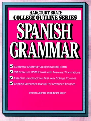 Stock image for College Outline: Spanish Grammar (Books for Professionals) for sale by GF Books, Inc.