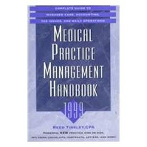 Beispielbild fr Medical Practice Management Handbook 1999 zum Verkauf von Basi6 International
