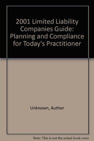 Stock image for Limited Liability Companies Guide 2001 for sale by Books Puddle