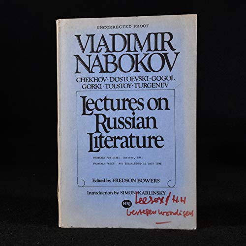 Imagen de archivo de Lectures on Literature and Lectures on Russian Literature (2 Books in Slipcase) a la venta por Voyageur Book Shop