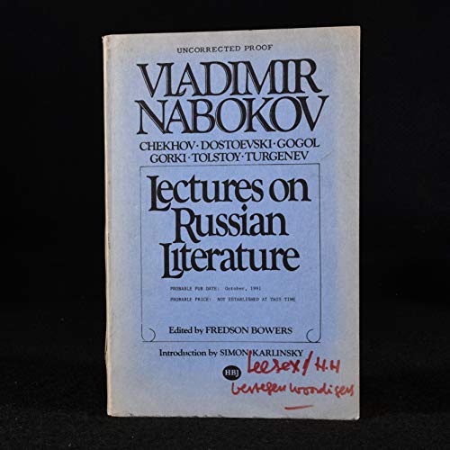 Stock image for Lectures on Literature and Lectures on Russian Literature (2 Books in Slipcase) for sale by Voyageur Book Shop