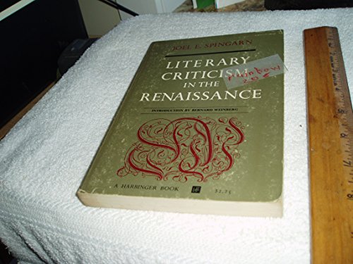 Imagen de archivo de A History Literary Criticism In The Renaissance a la venta por Dunaway Books