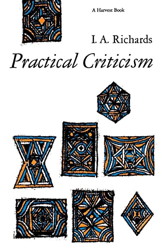 Beispielbild fr Practical Criticism : A Study of Literary Judgment zum Verkauf von Better World Books