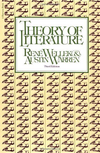 9780156890847: Theory Of Literature: New Revised Edition