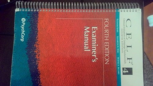 Celf 4 Manual Celf 4 Manual