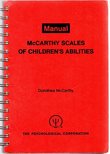 9780158188751: McCarthy Scales of Children's Abilities