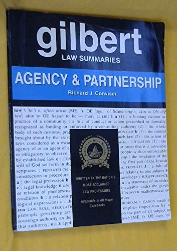 Imagen de archivo de Gilbert Law Summaries: Agency & Partnership a la venta por -OnTimeBooks-