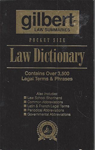 Imagen de archivo de Pocket Size Law Dictionary Black a la venta por HPB-Red