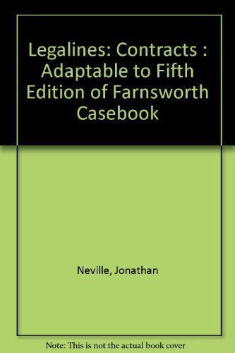 Imagen de archivo de Legalines: Contracts : Adaptable to Fifth Edition of Farnsworth Casebook a la venta por Wonder Book