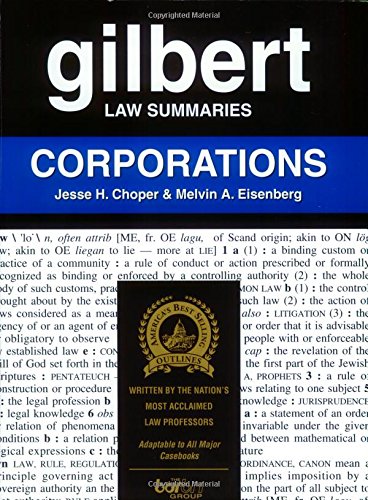 9780159003428: Gilbert Law Summaries : Corporations