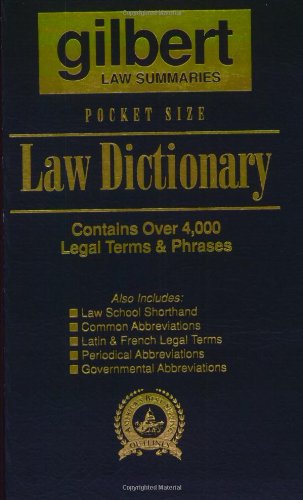 Beispielbild fr Gilbert's Pocket Size Law Dictionary--Blue: Newly Expanded 2nd Edition! zum Verkauf von SecondSale