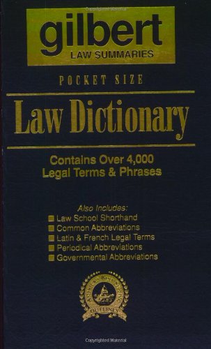 Imagen de archivo de Gilbert's Pocket Size Law Dictionary--Blue: Newly Expanded 2nd Edition! a la venta por SecondSale