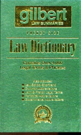 Beispielbild fr Gilbert's Pocket Size Law Dictionary--Green: Newly Expanded 2nd Edition! zum Verkauf von Wonder Book