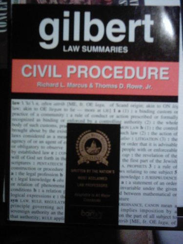 9780159003794: Gilbert Law Summaries: Civil Procedure