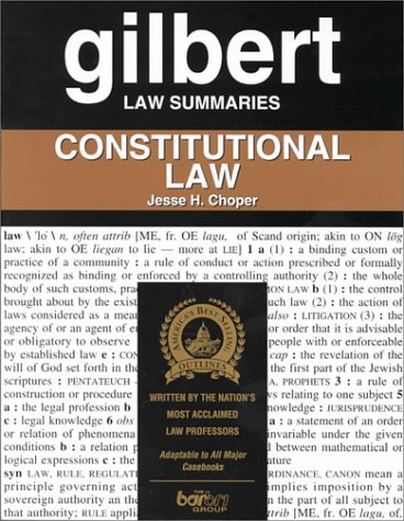 9780159004845: Gilbert Law Summaries: Constitutional Law