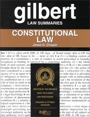Stock image for Gilbert Law Summaries: Constitutional Law for sale by HPB-Red
